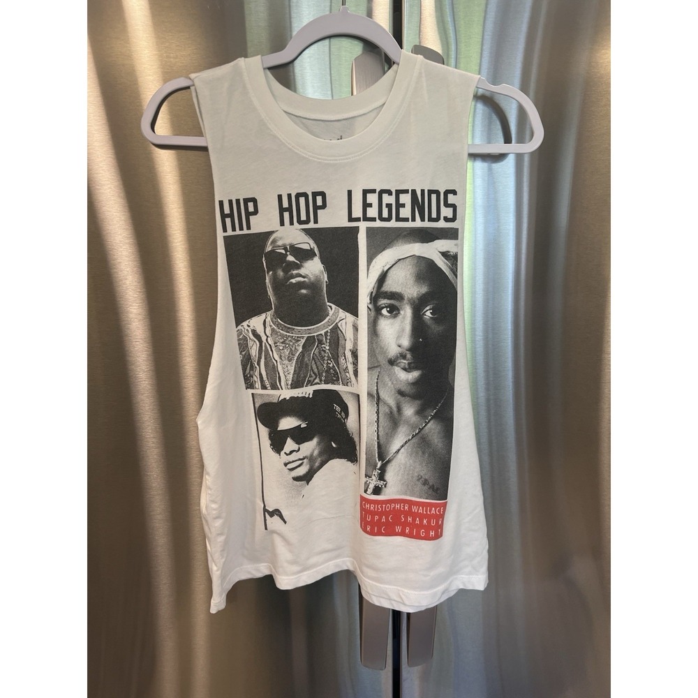 Hip Hop Legends Tank Top Tupac Biggie Eazy E Graphic Sleeveless Shirt Mens Large